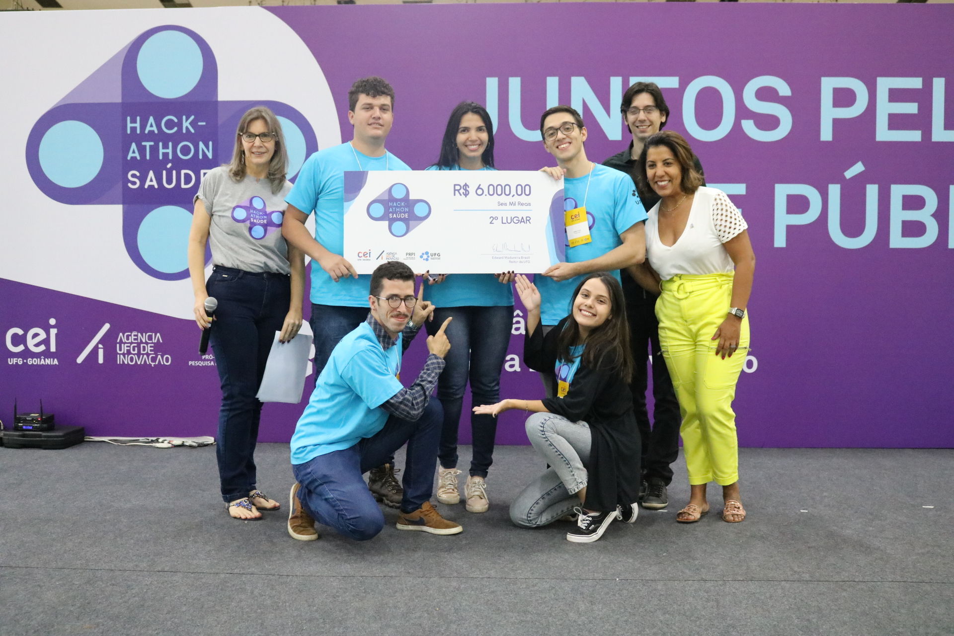 Equipe InDose - segundo lugar 1º Hackathon em Saúde UFG